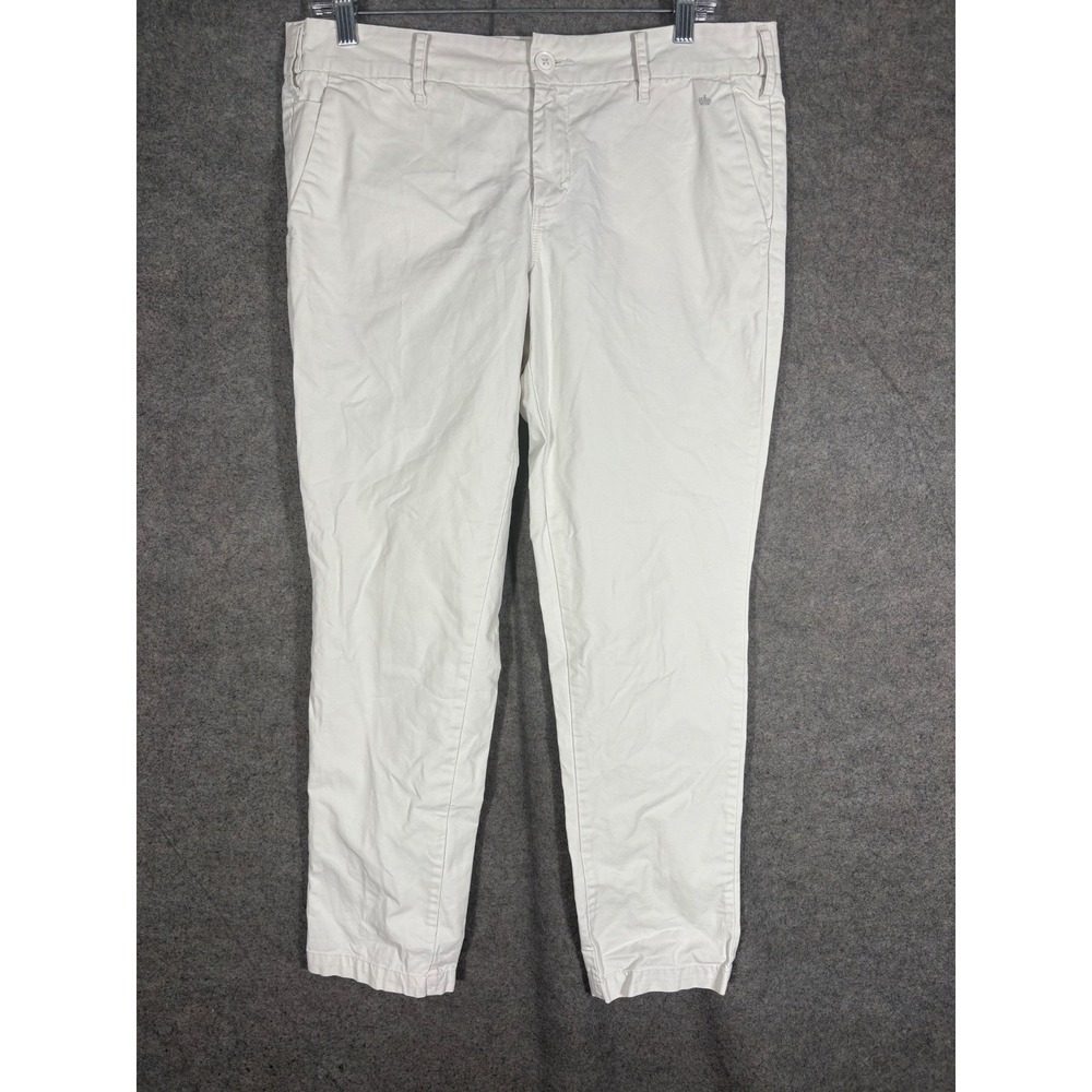 G1 Goods Paper Twill Chino Pants Off‎ White Cotton Straight Leg RN 142699 Womens